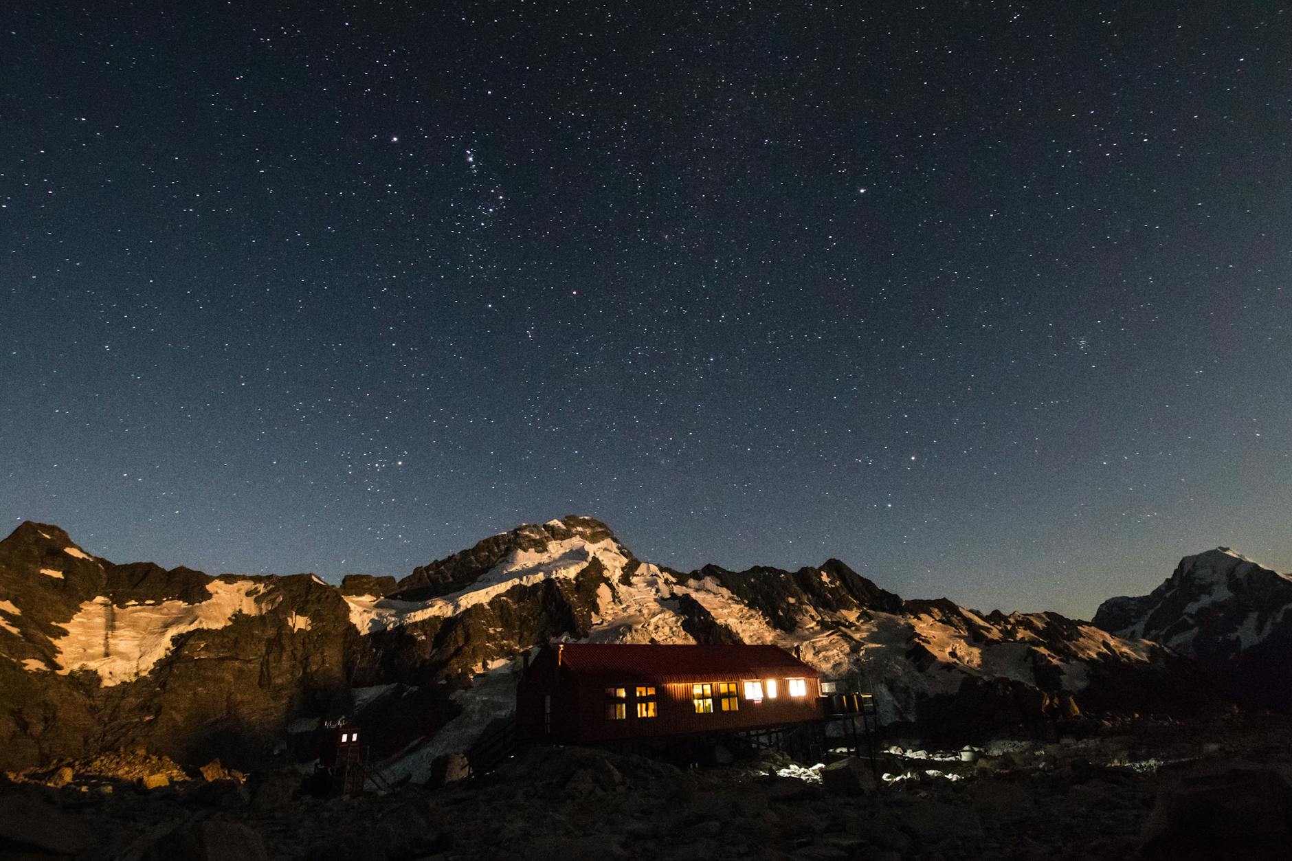 Noclegi z widokiem w Białym Dunajcu: na co zwrócić uwagę przed rezerwacją Góralska chata nocą na tle gwiaździstego nieba w górach